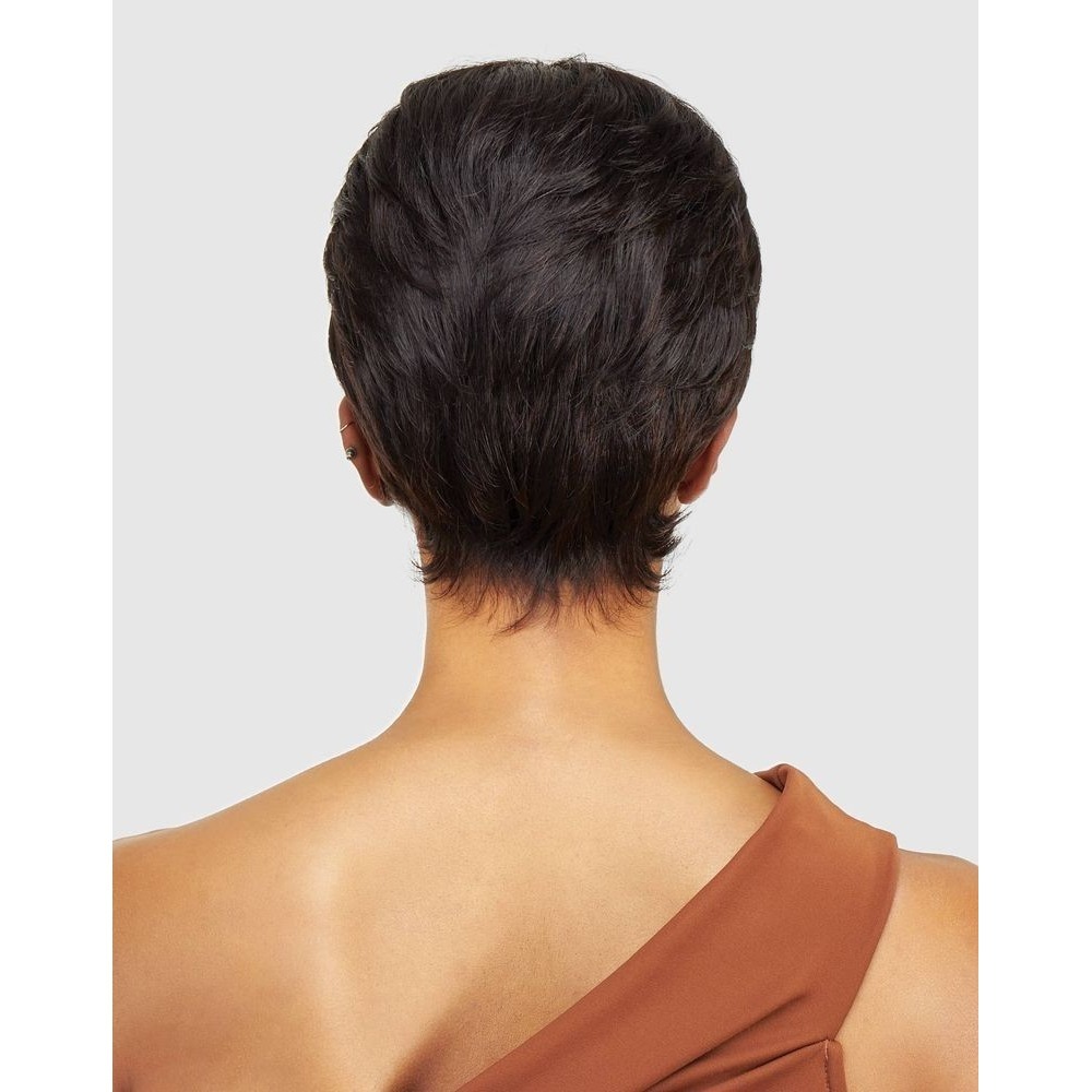 Vanessa Vixen Human Hair Wig Womens OS Grey HH CHI 44 Pixie Cut Short Layered - Picture 6 of 8